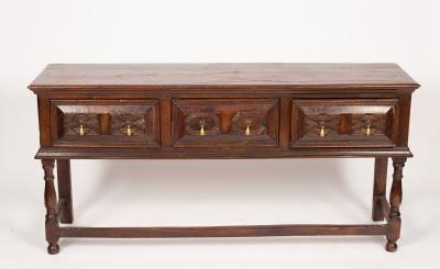 An oak dresser of 17th Century