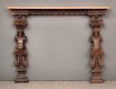 An oak fire surround with moul