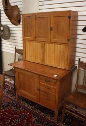 AN OAK KITCHEN 'HOOSIER' CABIN