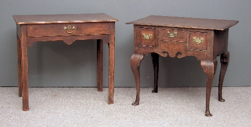 An oak lowboy of 18th Century