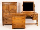 An oak millinery cupboard encl