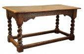 AN OAK REFECTORY TABLE 17th ce