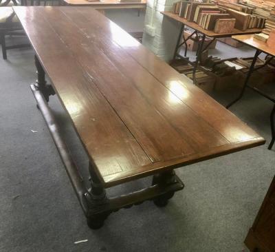 An oak refectory table, late