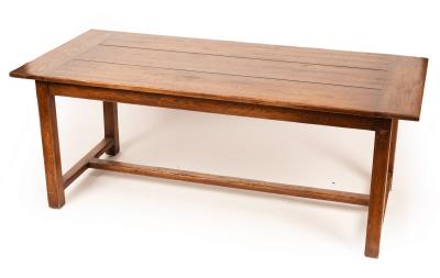 An oak refectory type table, by