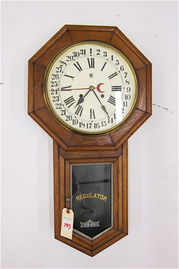 AN OAK SCHOOL HOUSE 'REGULATOR'