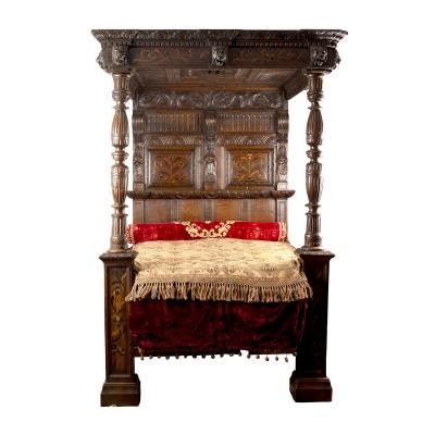 An oak tester bed, early 17th