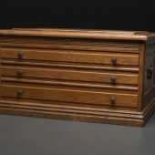An Oak Three-Drawer Apothecary