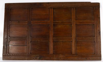 An oak twelve section panel,