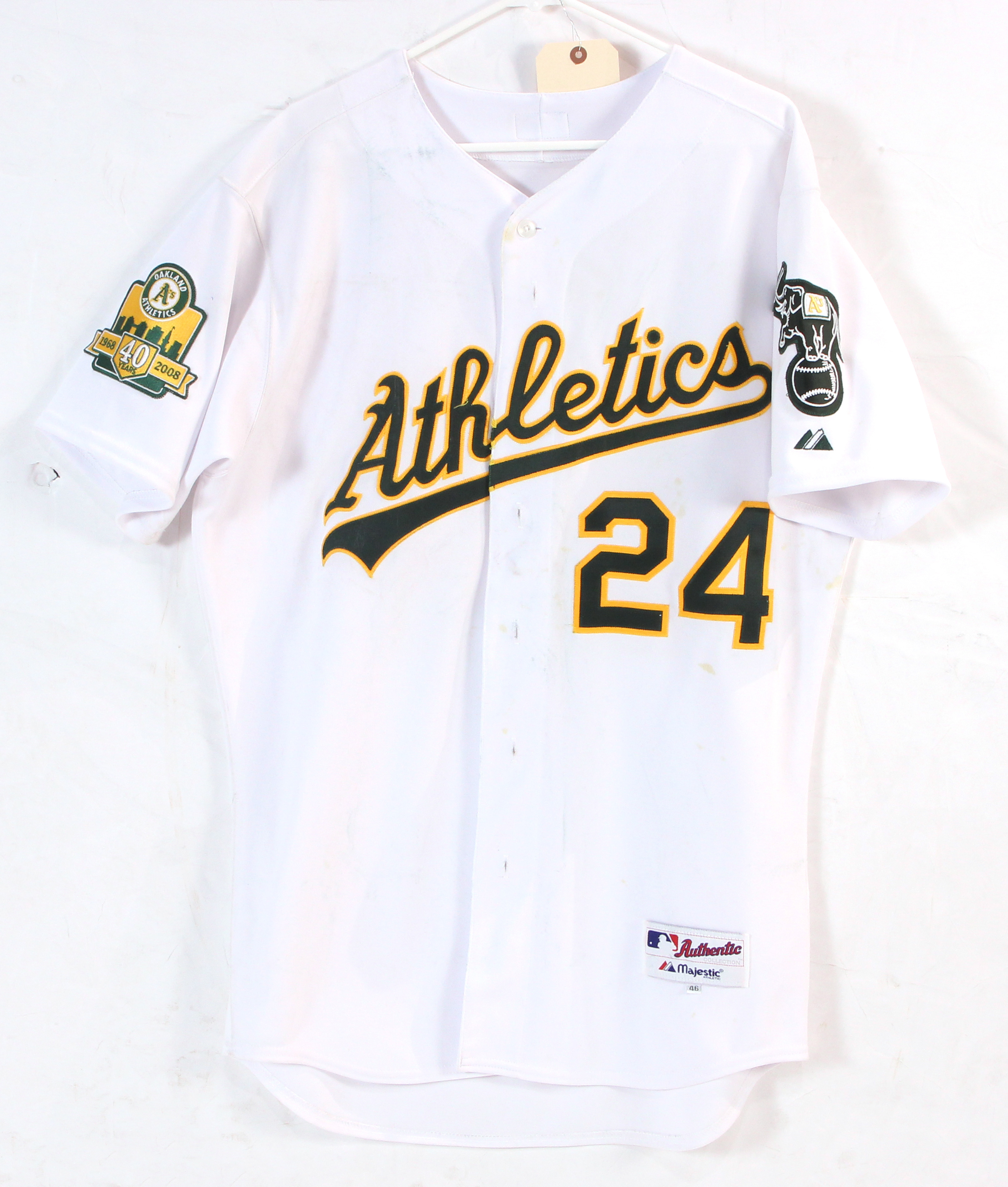 AN OAKLAND ATHLETICS JERSEY BEARING