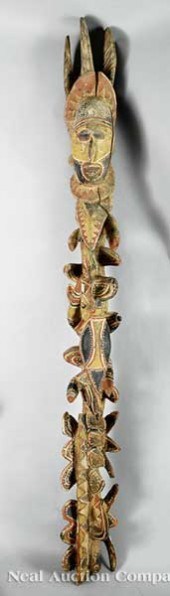 An Oceanic Carved and Painted