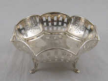 An octagonal silver pierced