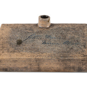 An Ohio Stoneware Foot Warmer