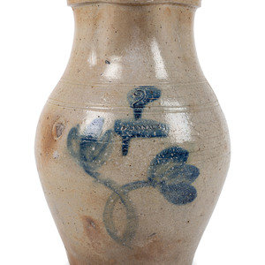 An Ohio Two-Gallon Cobalt-Decorated