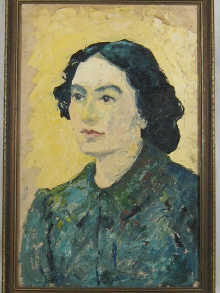 An oil on board palette knife