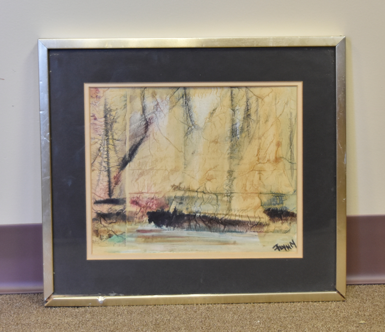 AN OIL PAINING an abstract oil