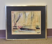AN OIL PAINING an abstract oil