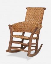 AN OLD HICKORY ROCKING CHAIRAn