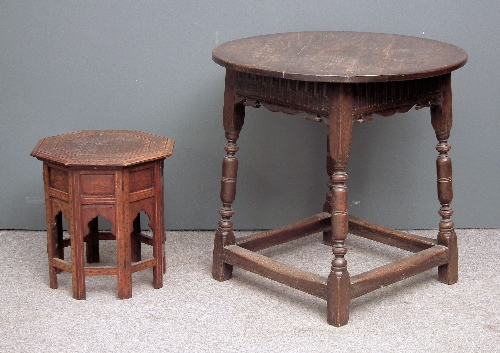 An old oak circular occasional