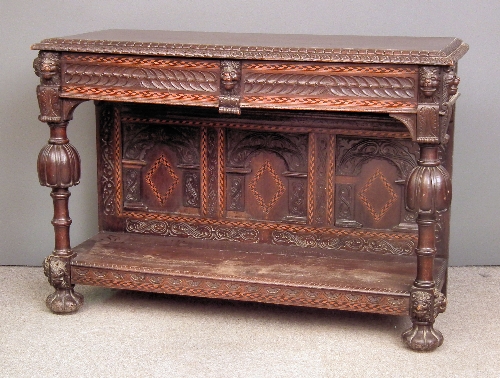 An old oak rectangular buffet of