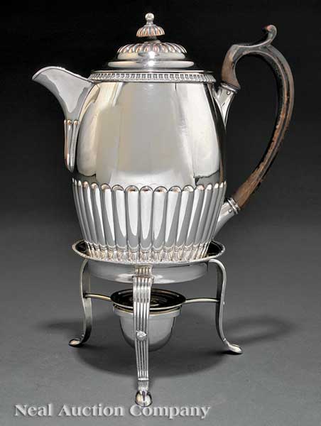 An Old Sheffield Plate Coffeepot on
