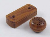 An olive wood puzzle vesta (ap