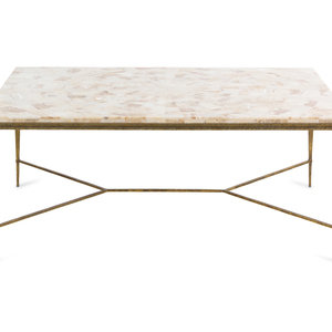 An Oly Studio Gilt Metal and Onyx