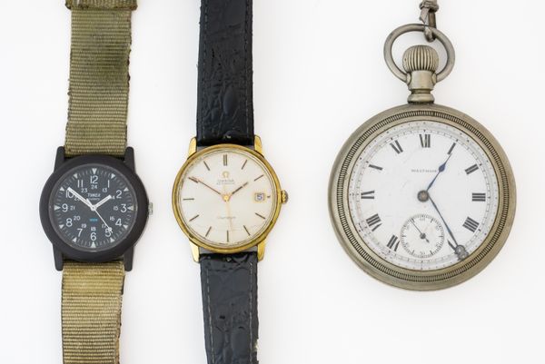 AN OMEGA AUTOMATIC GILT METAL