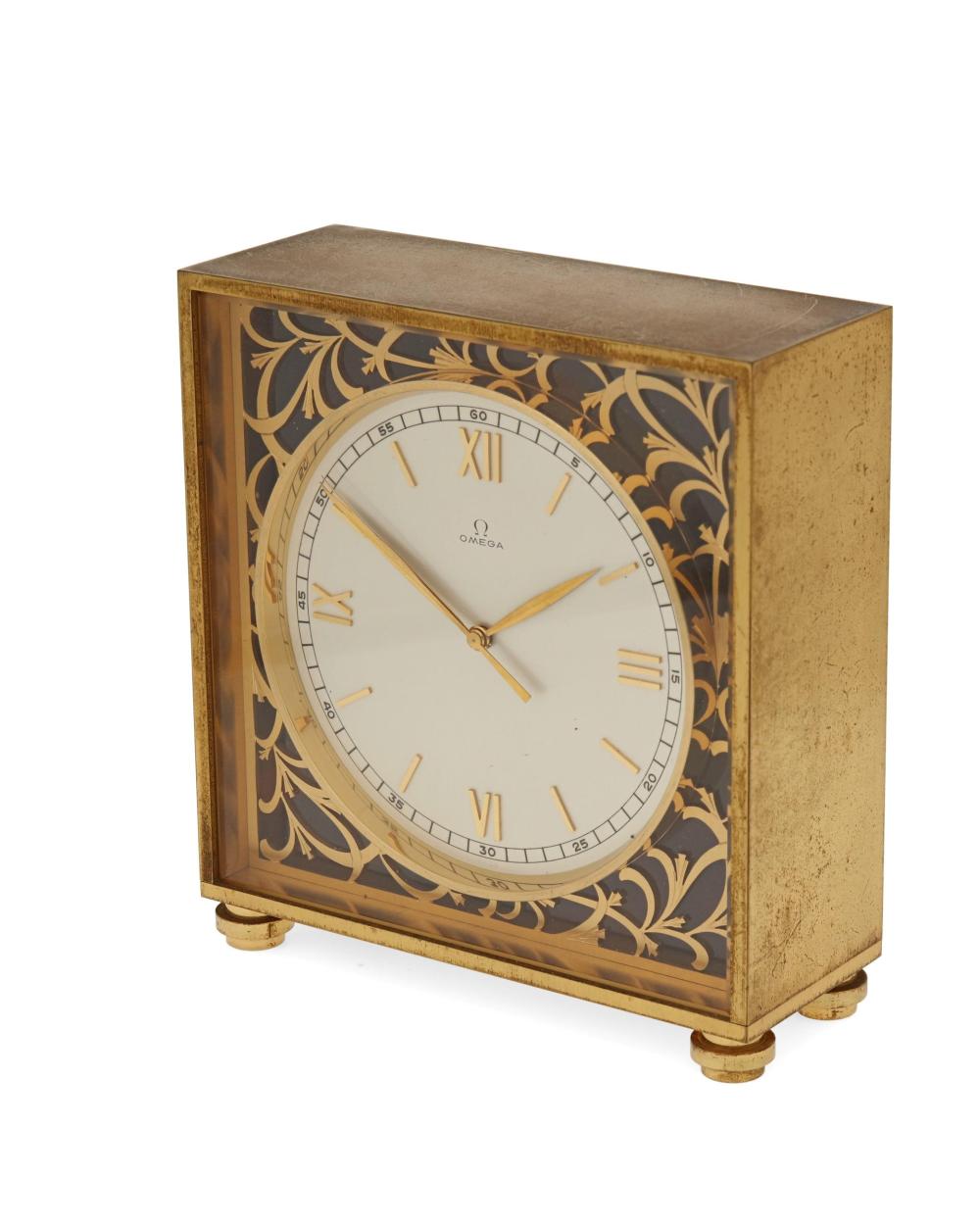 AN OMEGA "DELUXE" GILT-BRASS