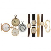 An Omega gold plated keyless l