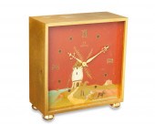 AN OMEGA WINDMILL TABLE CLOCKA