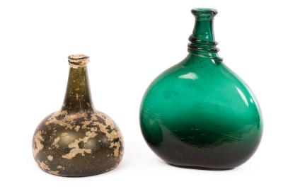 An 'onion' wine bottle, early