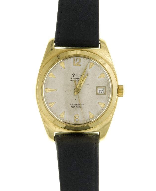 AN ONSA 18CT GOLD WRISTWATCH REF