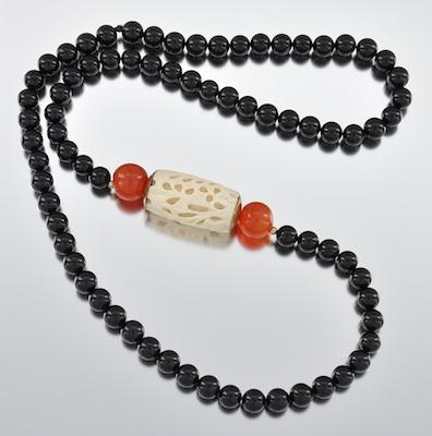 An Onyx, Agate and Carved Ivory