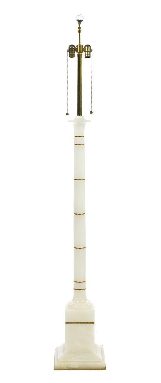 * An Onyx and Gilt Metal Floor Lamp