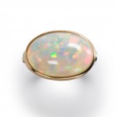 AN OPAL AND FOURTEEN KARAT BI-