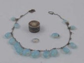 An opal necklace comprising si