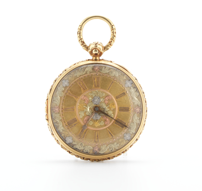 An Open Face Fusee 18k Gold