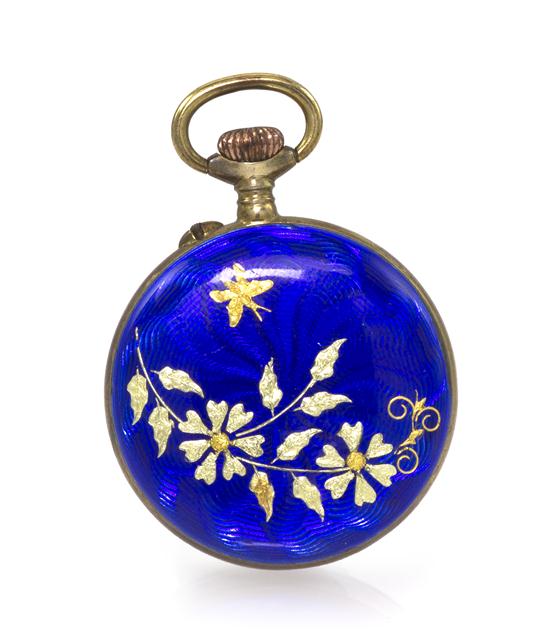 An Open Face Silver and Enamel