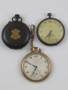 An open face silver pocket watch