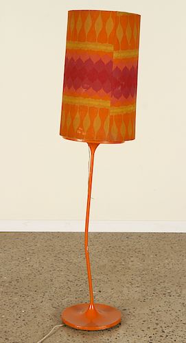 AN ORANGE FLOOR LAMP CIRCA 1970An
