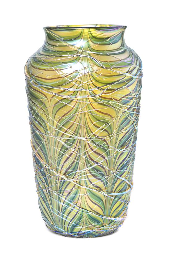 * An Orient and Flume Glass Vase of