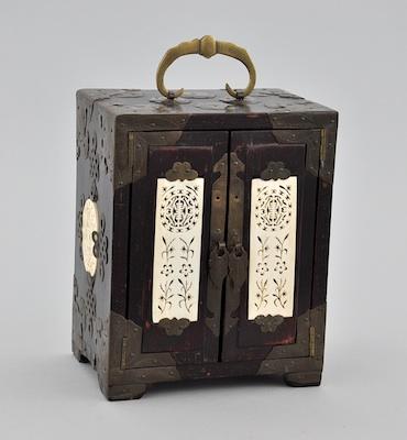 An Oriental Jewelry Chest Measuring