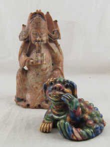 An oriental soapstone carving of