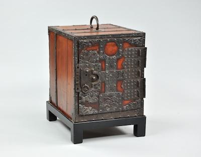 An Oriental Traveling Chest on a