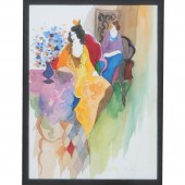 AN ORIGINAL PAINTING; ITZCHAK