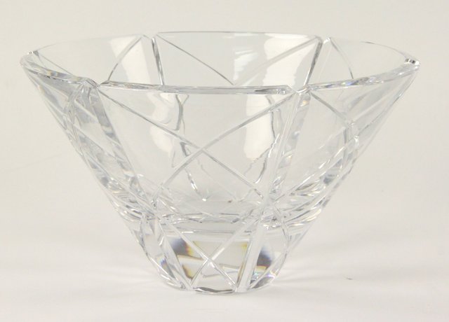 An Orrefors cut glass bowl of