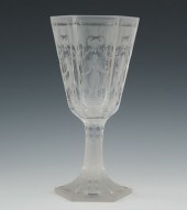 An Orrefors Etched Glass Chali