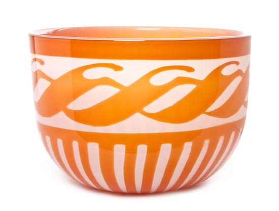 * An Orrefors Glass Center Bowl
