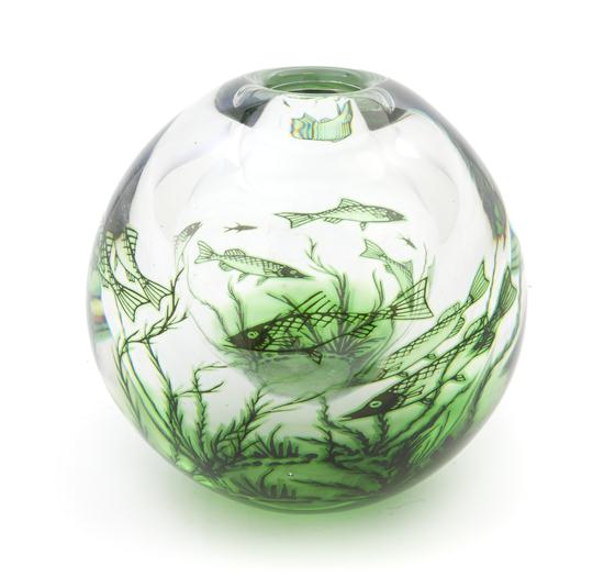 *An Orrefors Glass Graal Vase