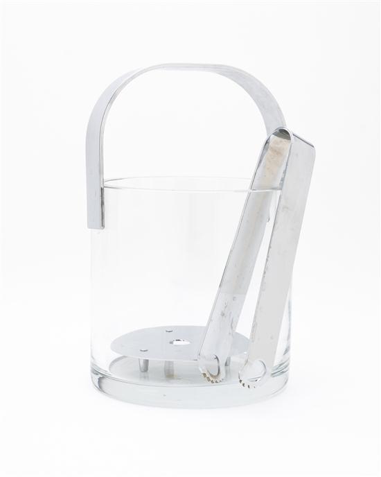 An Orrefors Glass Ice Bucket of